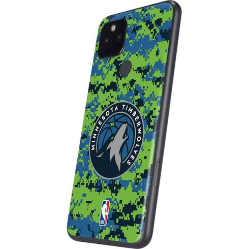 NBA Minnesota Timberwolves Digi Camo Google Pixel 5a Skin